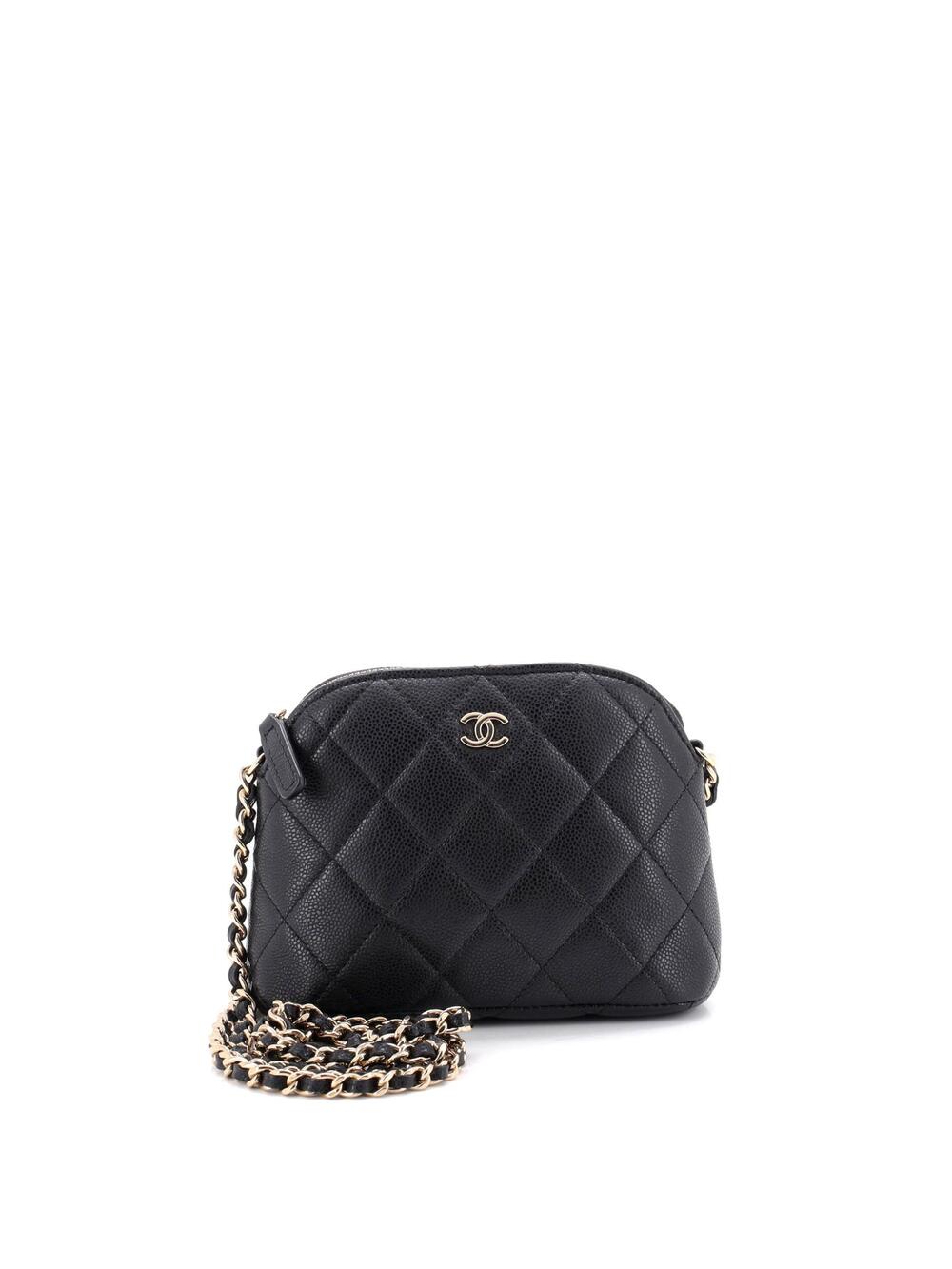 Chanel Cc Dome Zip Clutch With Chain #279532C49B